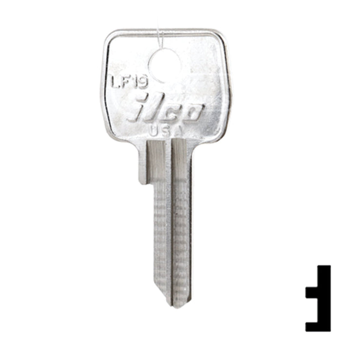 Uncut Key Blank | Lowe & Fletcher | LF19 Residential-Commercial Key Ilco