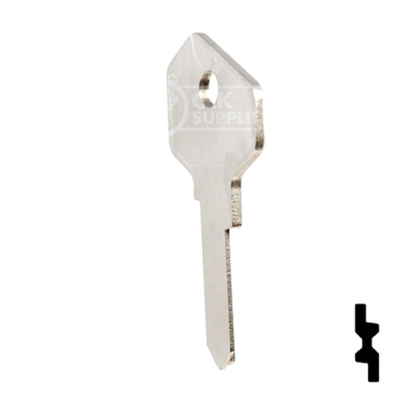 Uncut Key Blank | Lowe & Fletcher | LF20 Residential-Commercial Key Ilco