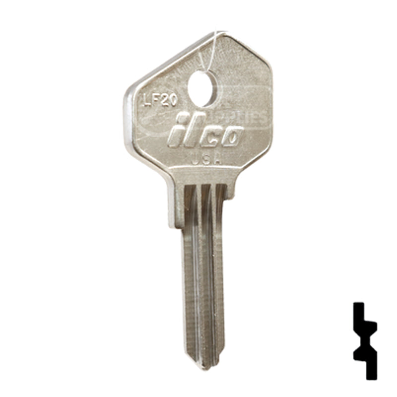 Uncut Key Blank | Lowe & Fletcher | LF20 Residential-Commercial Key Ilco