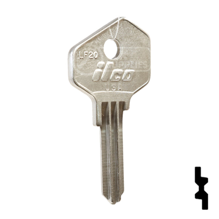 Uncut Key Blank | Lowe & Fletcher | LF20 Residential-Commercial Key Ilco