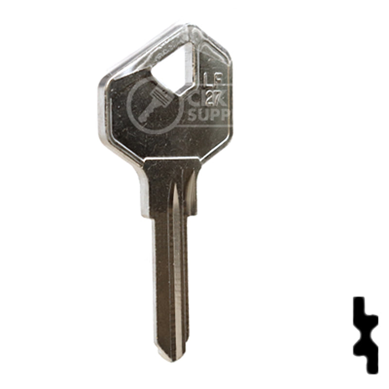 Uncut  Key Blank | Lowe & Fletcher | LF27 Residential-Commercial Key Ilco