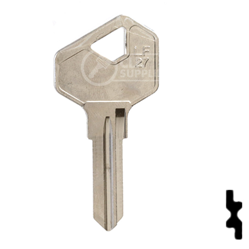 Uncut  Key Blank | Lowe & Fletcher | LF27 Residential-Commercial Key Ilco