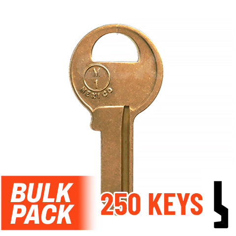 Uncut Key Blank | Master Padlock | M1 - 250 Pack Residential-Commercial Key JMA USA
