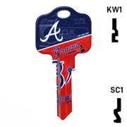 Uncut Key Blank | MLB ATLANTA BRAVES | Choose Keyway Residential-Commercial Key Ilco