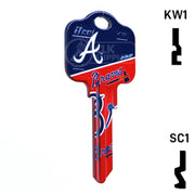 Uncut Key Blank | MLB ATLANTA BRAVES | Choose Keyway Residential-Commercial Key Ilco