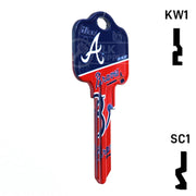 Uncut Key Blank | MLB ATLANTA BRAVES | Choose Keyway Residential-Commercial Key Ilco