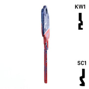 Uncut Key Blank | MLB ATLANTA BRAVES | Choose Keyway Residential-Commercial Key Ilco