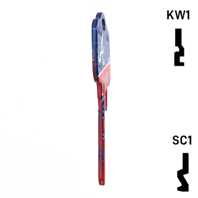 Uncut Key Blank | MLB ATLANTA BRAVES | Choose Keyway Residential-Commercial Key Ilco