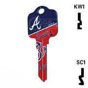 Uncut Key Blank | MLB ATLANTA BRAVES | Choose Keyway Residential-Commercial Key Ilco