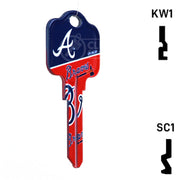 Uncut Key Blank | MLB ATLANTA BRAVES | Choose Keyway Residential-Commercial Key Ilco