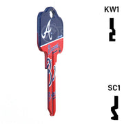 Uncut Key Blank | MLB ATLANTA BRAVES | Choose Keyway Residential-Commercial Key Ilco
