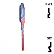 Uncut Key Blank | MLB ATLANTA BRAVES | Choose Keyway Residential-Commercial Key Ilco