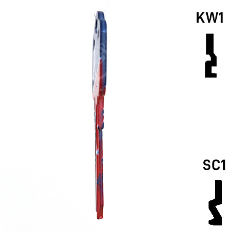Uncut Key Blank | MLB ATLANTA BRAVES | Choose Keyway Residential-Commercial Key Ilco
