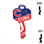 Uncut Key Blank | MLB CHICAGO CUBS | Choose Keyway Residential-Commercial Key Ilco
