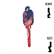 Uncut Key Blank | MLB CHICAGO CUBS | Choose Keyway Residential-Commercial Key Ilco