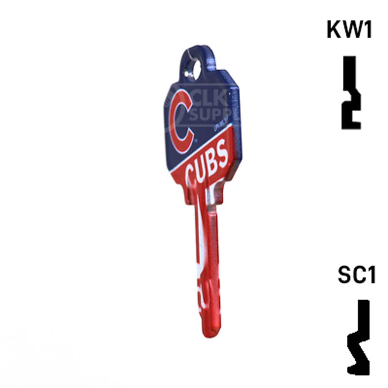 Uncut Key Blank | MLB CHICAGO CUBS | Choose Keyway Residential-Commercial Key Ilco