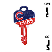Uncut Key Blank | MLB CHICAGO CUBS | Choose Keyway Residential-Commercial Key Ilco