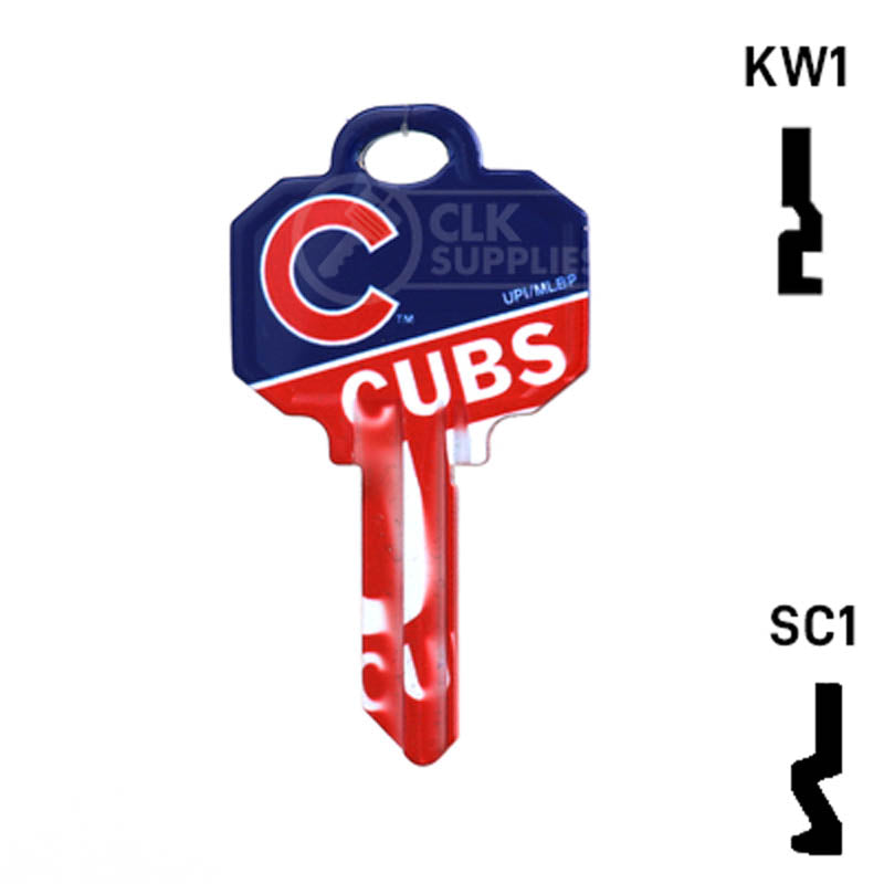 Uncut Key Blank | MLB CHICAGO CUBS | Choose Keyway Residential-Commercial Key Ilco