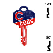 Uncut Key Blank | MLB CHICAGO CUBS | Choose Keyway Residential-Commercial Key Ilco