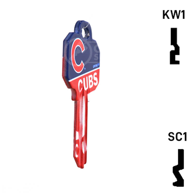 Uncut Key Blank | MLB CHICAGO CUBS | Choose Keyway Residential-Commercial Key Ilco