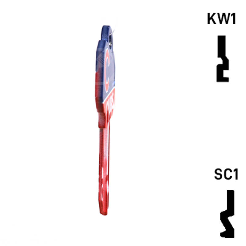 Uncut Key Blank | MLB CHICAGO CUBS | Choose Keyway Residential-Commercial Key Ilco