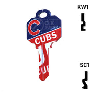Uncut Key Blank | MLB CHICAGO CUBS | Choose Keyway Residential-Commercial Key Ilco