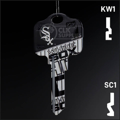 Uncut Key Blank | MLB CHICAGO WHITE SOX | Choose Keyway Residential-Commercial Key Ilco