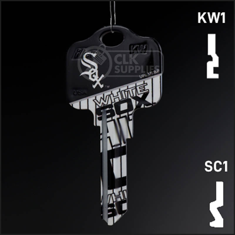 Uncut Key Blank | MLB CHICAGO WHITE SOX | Choose Keyway Residential-Commercial Key Ilco