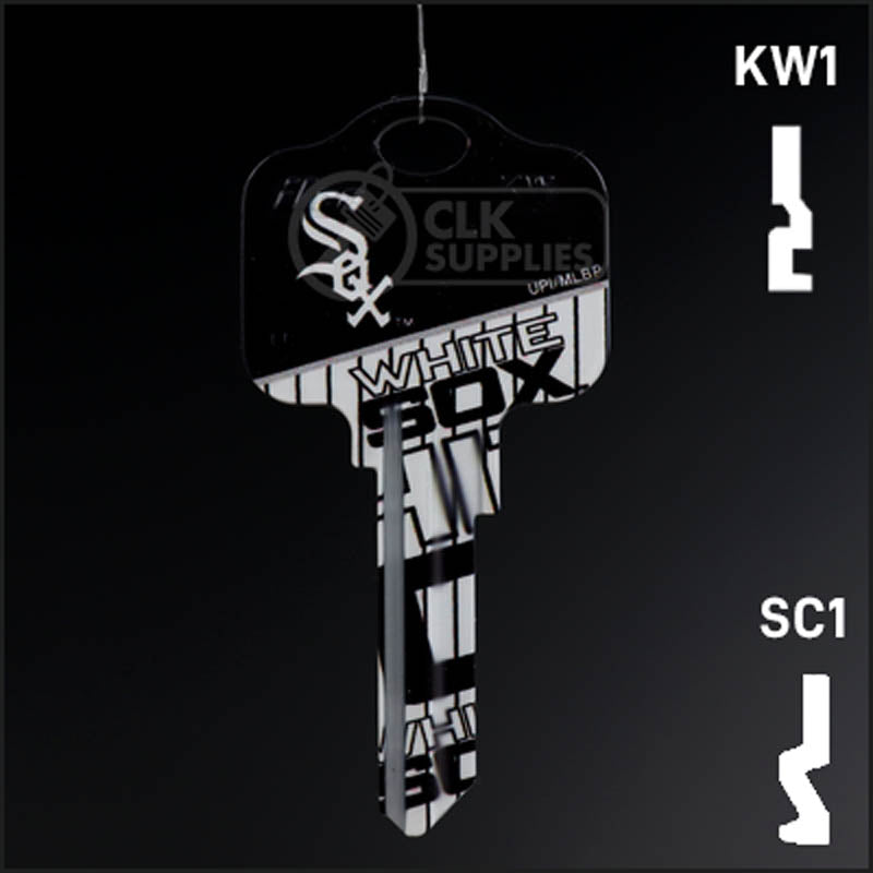 Uncut Key Blank | MLB CHICAGO WHITE SOX | Choose Keyway Residential-Commercial Key Ilco