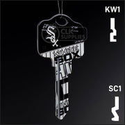 Uncut Key Blank | MLB CHICAGO WHITE SOX | Choose Keyway Residential-Commercial Key Ilco