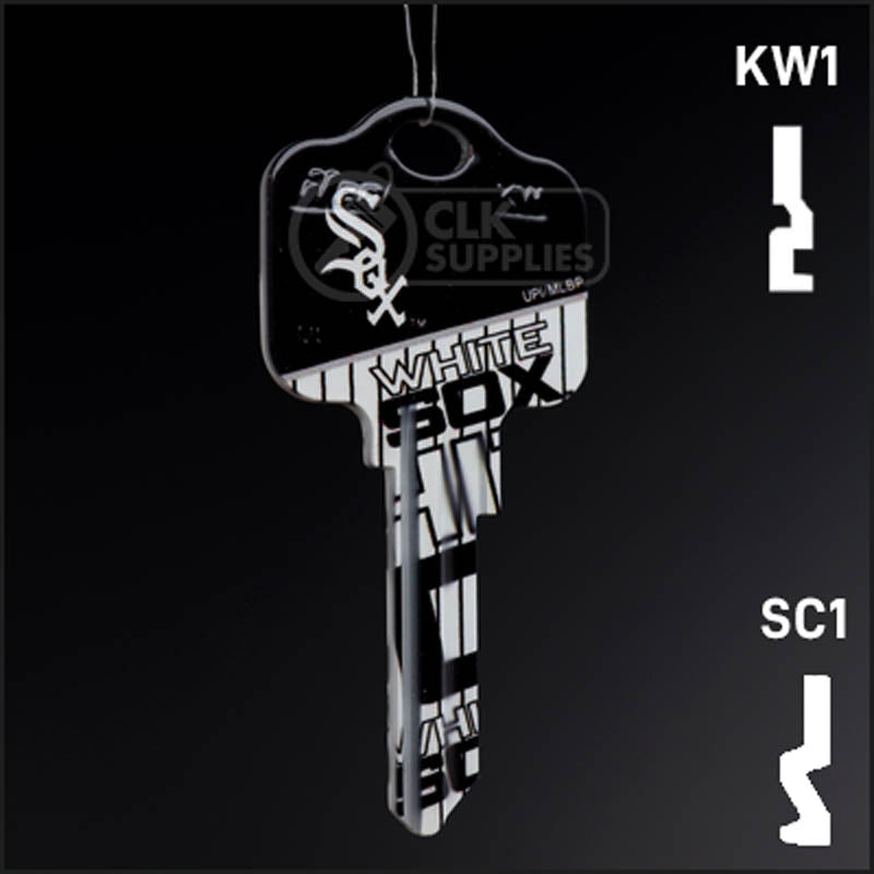 Uncut Key Blank | MLB CHICAGO WHITE SOX | Choose Keyway Residential-Commercial Key Ilco
