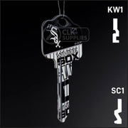 Uncut Key Blank | MLB CHICAGO WHITE SOX | Choose Keyway Residential-Commercial Key Ilco