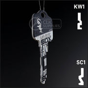 Uncut Key Blank | MLB CHICAGO WHITE SOX | Choose Keyway Residential-Commercial Key Ilco
