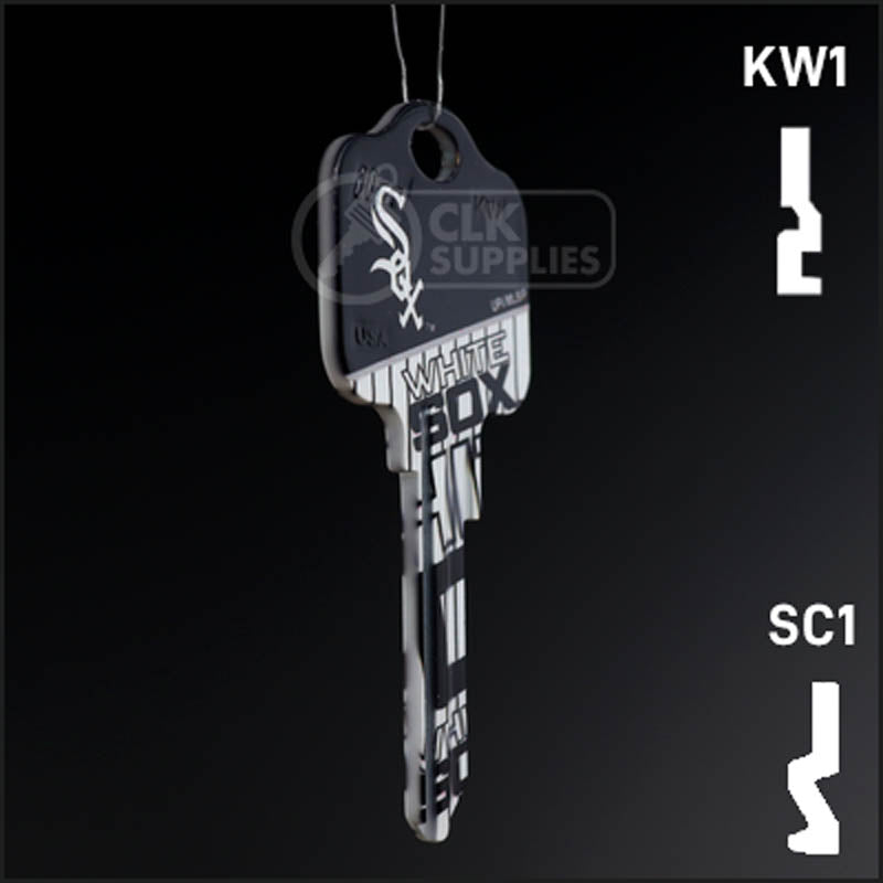 Uncut Key Blank | MLB CHICAGO WHITE SOX | Choose Keyway Residential-Commercial Key Ilco