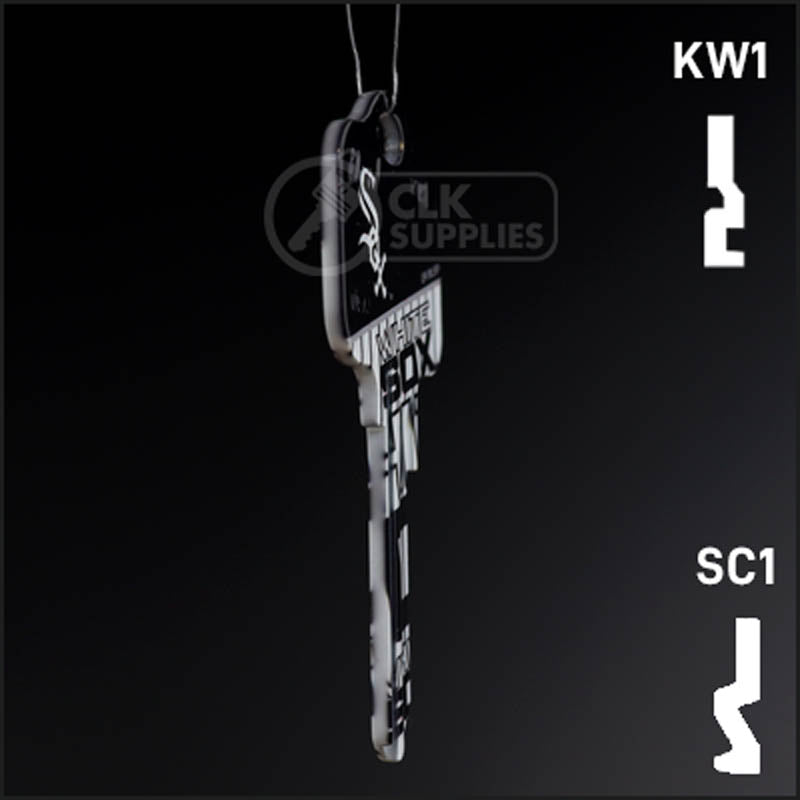Uncut Key Blank | MLB CHICAGO WHITE SOX | Choose Keyway Residential-Commercial Key Ilco