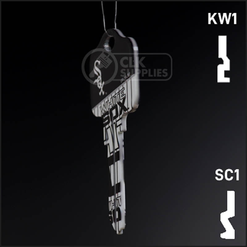 Uncut Key Blank | MLB CHICAGO WHITE SOX | Choose Keyway Residential-Commercial Key Ilco