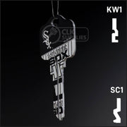 Uncut Key Blank | MLB CHICAGO WHITE SOX | Choose Keyway Residential-Commercial Key Ilco