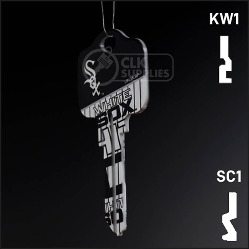 Uncut Key Blank | MLB CHICAGO WHITE SOX | Choose Keyway Residential-Commercial Key Ilco