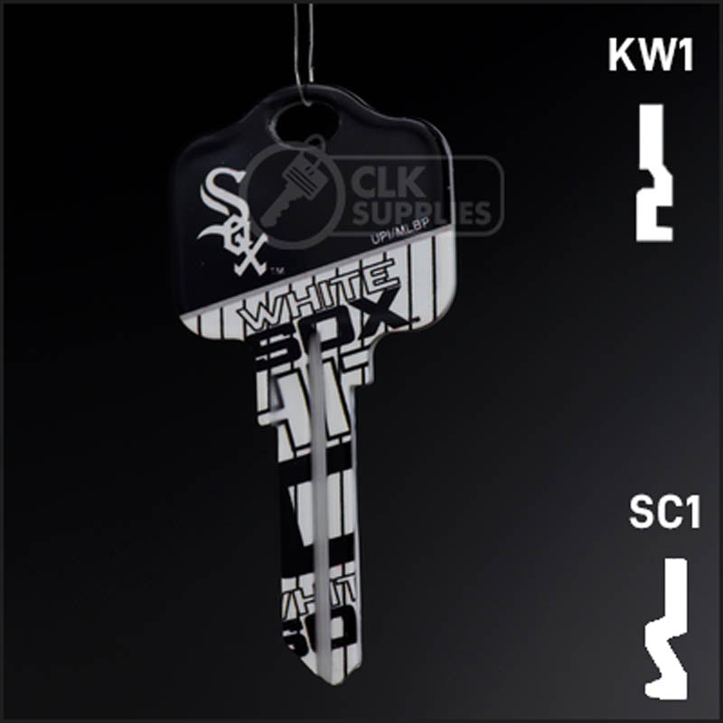 Uncut Key Blank | MLB CHICAGO WHITE SOX | Choose Keyway Residential-Commercial Key Ilco