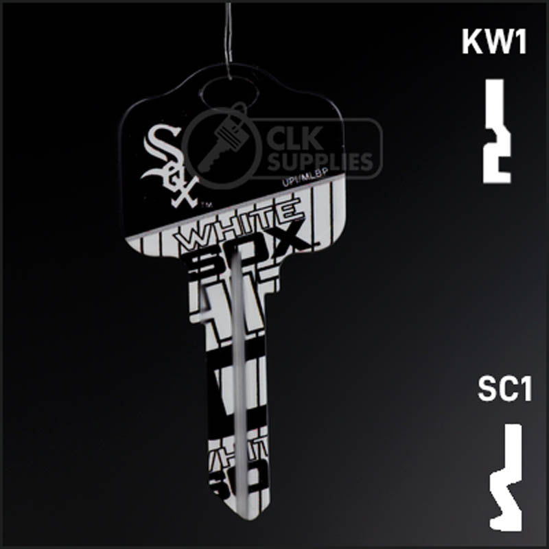 Uncut Key Blank | MLB CHICAGO WHITE SOX | Choose Keyway Residential-Commercial Key Ilco