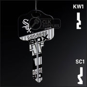 Uncut Key Blank | MLB CHICAGO WHITE SOX | Choose Keyway Residential-Commercial Key Ilco