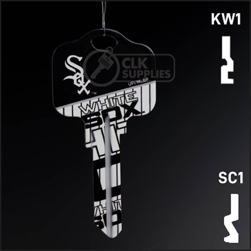 Uncut Key Blank | MLB CHICAGO WHITE SOX | Choose Keyway Residential-Commercial Key Ilco