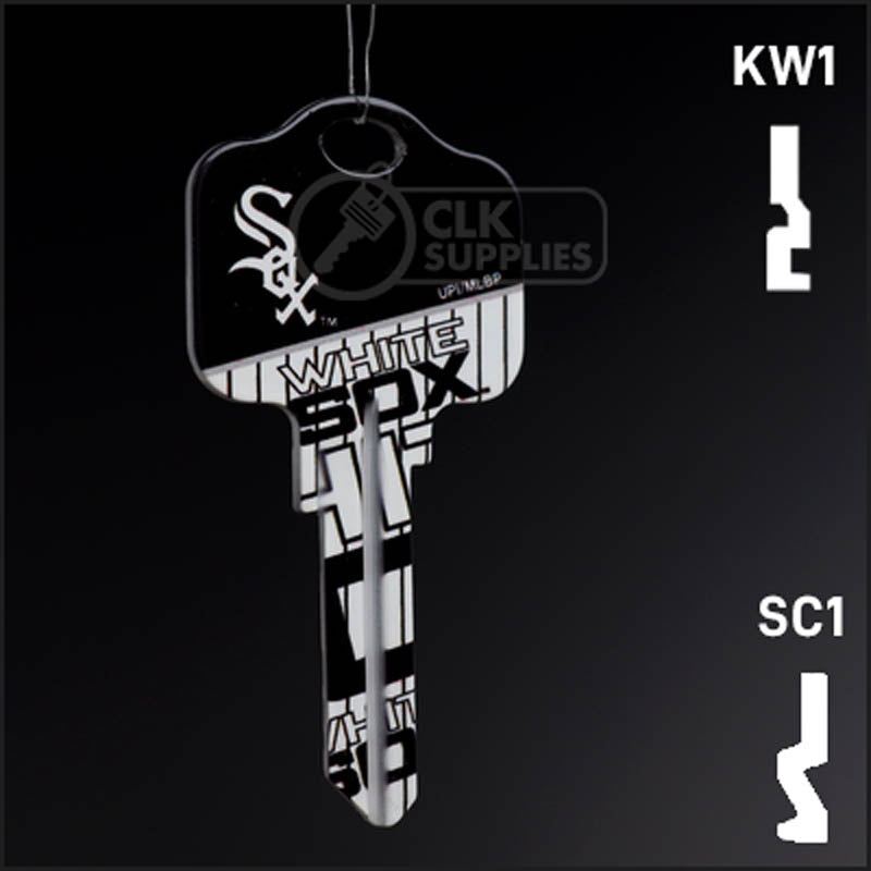 Uncut Key Blank | MLB CHICAGO WHITE SOX | Choose Keyway Residential-Commercial Key Ilco