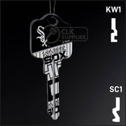 Uncut Key Blank | MLB CHICAGO WHITE SOX | Choose Keyway Residential-Commercial Key Ilco