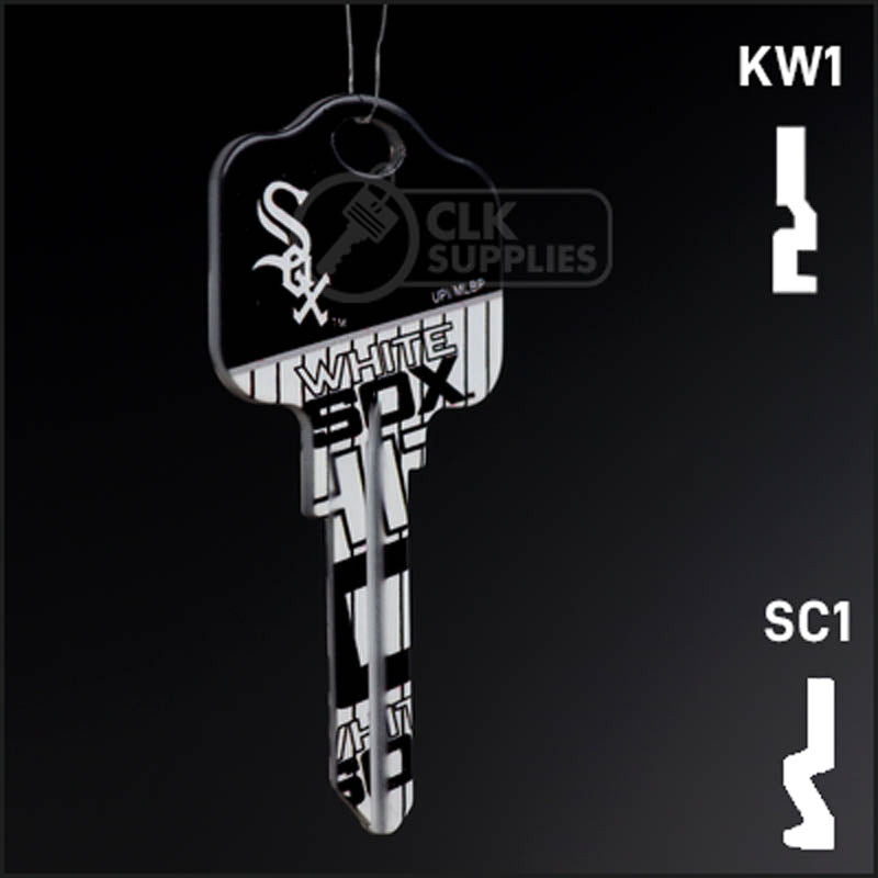 Uncut Key Blank | MLB CHICAGO WHITE SOX | Choose Keyway Residential-Commercial Key Ilco
