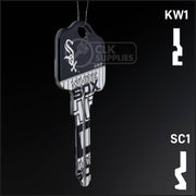 Uncut Key Blank | MLB CHICAGO WHITE SOX | Choose Keyway Residential-Commercial Key Ilco