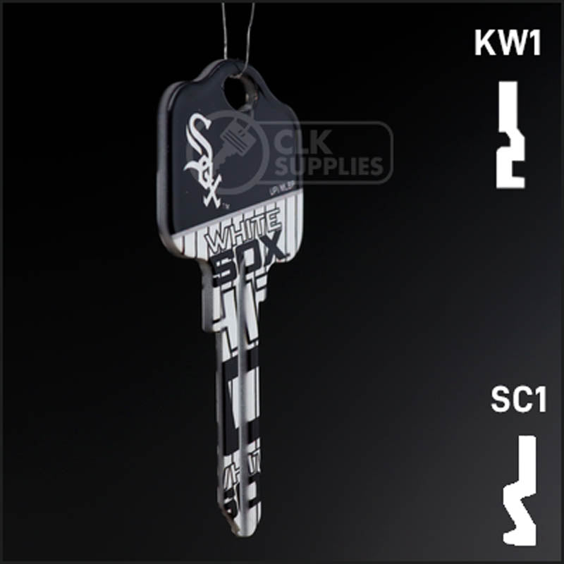 Uncut Key Blank | MLB CHICAGO WHITE SOX | Choose Keyway Residential-Commercial Key Ilco
