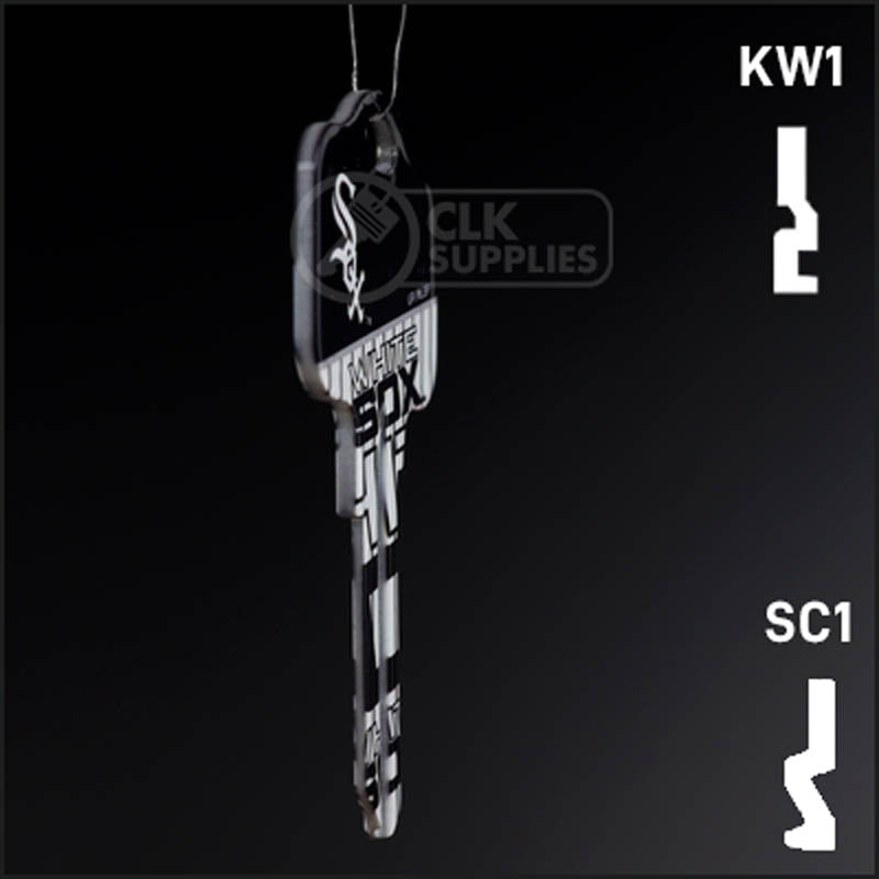 Uncut Key Blank | MLB CHICAGO WHITE SOX | Choose Keyway Residential-Commercial Key Ilco