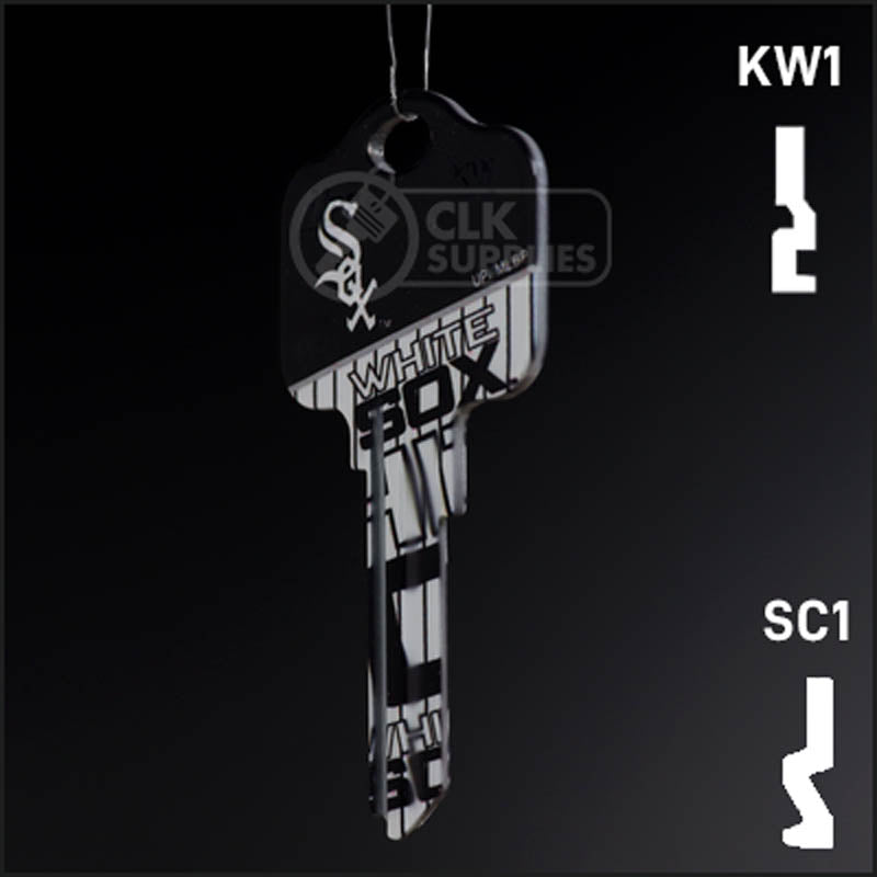 Uncut Key Blank | MLB CHICAGO WHITE SOX | Choose Keyway Residential-Commercial Key Ilco