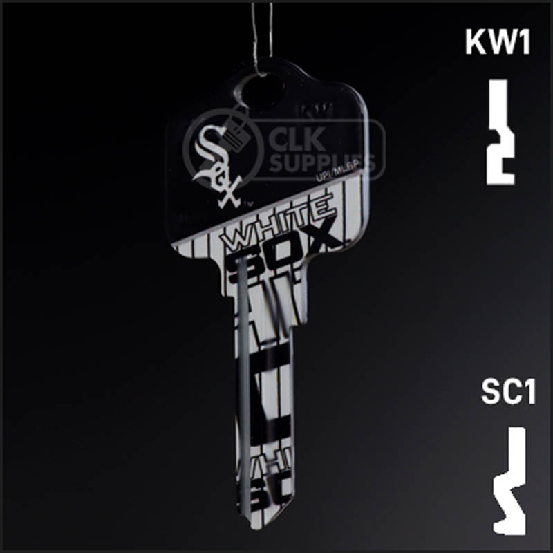 Uncut Key Blank | MLB CHICAGO WHITE SOX | Choose Keyway Residential-Commercial Key Ilco